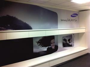 decor si materiale showroom SAMSUNG - SYKES