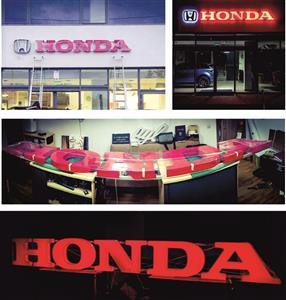 Productie si montaj/ Reclama luminoasa - Reprezentanta Honda Cluj
